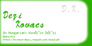 dezi kovacs business card